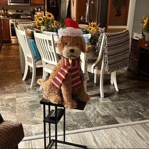 27” golden doodle holiday light